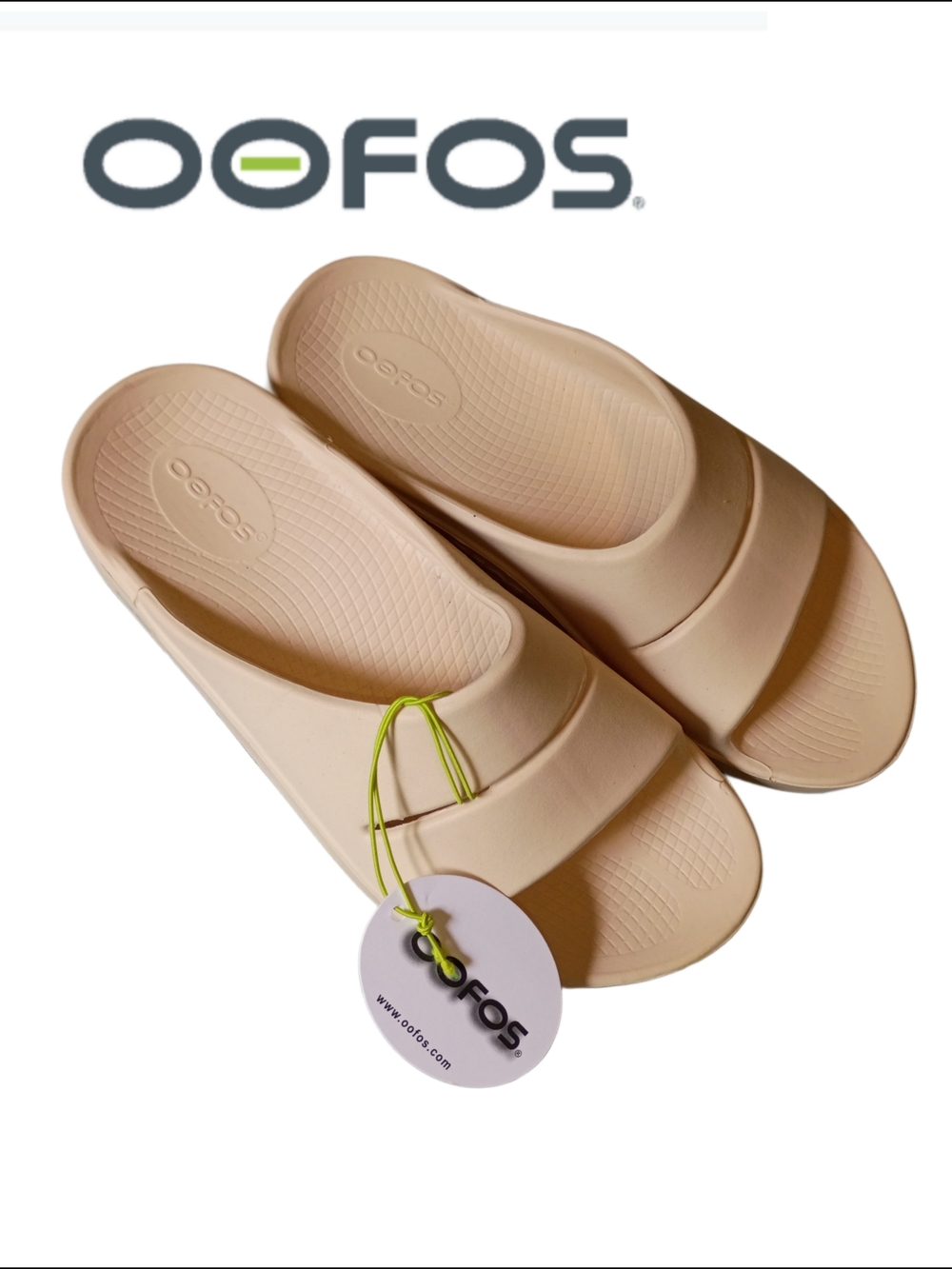 OOFOS - OOAHH Unisex Recovery Slide Dune W8/M6 EU 39 NWT